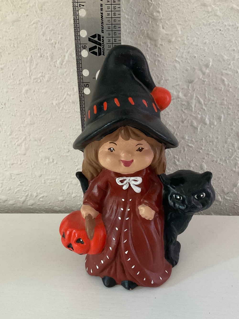 Vintage Halloween Witch Pumpkin Cat Ceramic - Picture 4 of 4